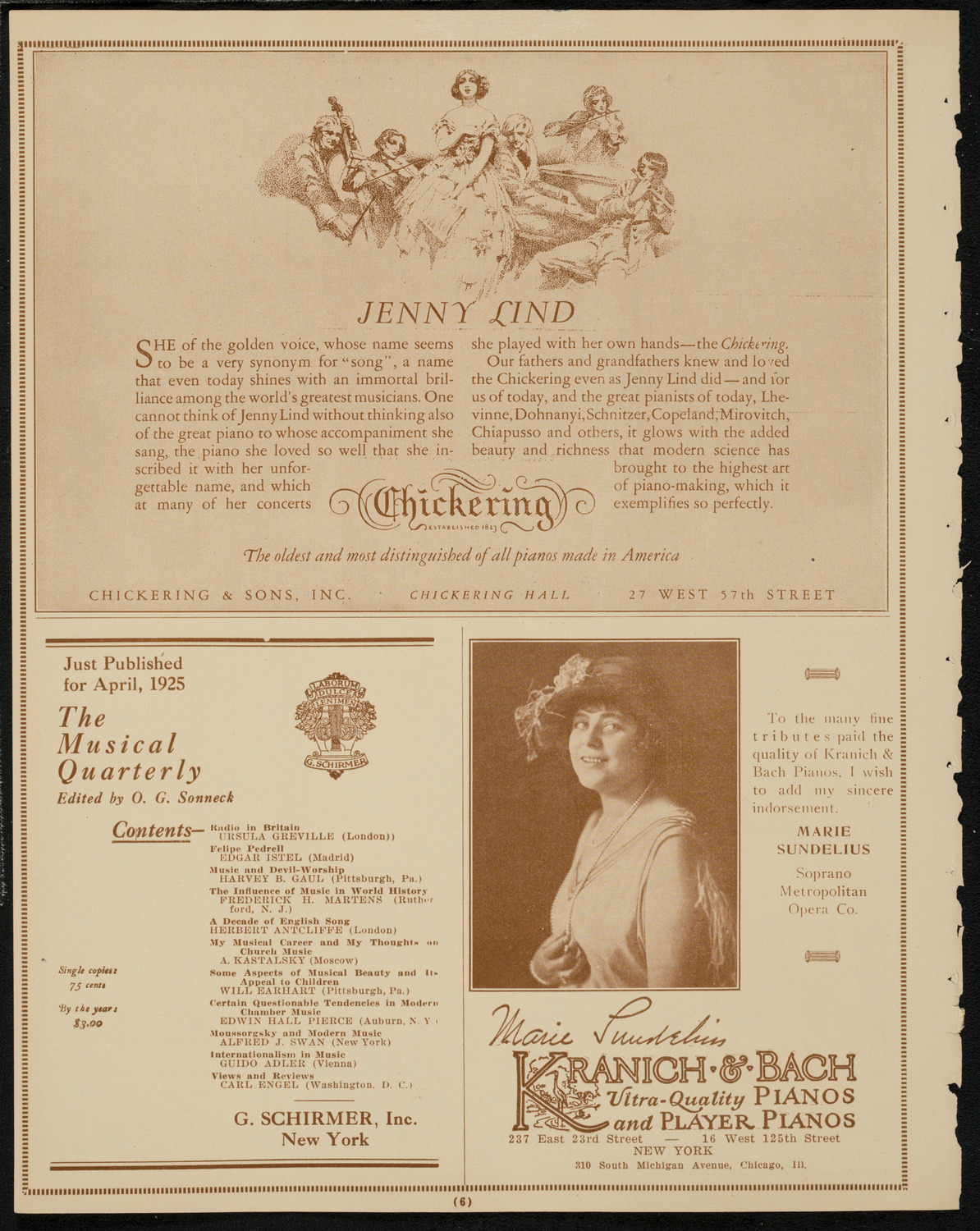 Albertina Rasch, Dancer, April 7, 1925, program page 6