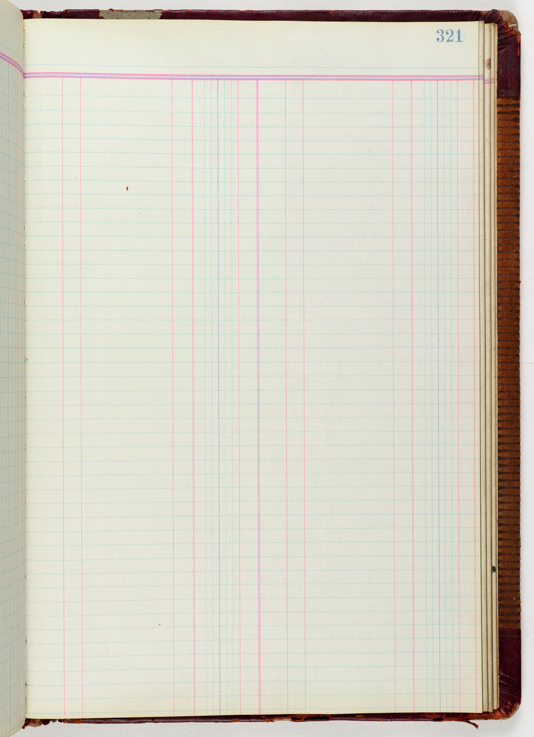 Music Hall Accounting Ledger Journal, volume 6, page 321