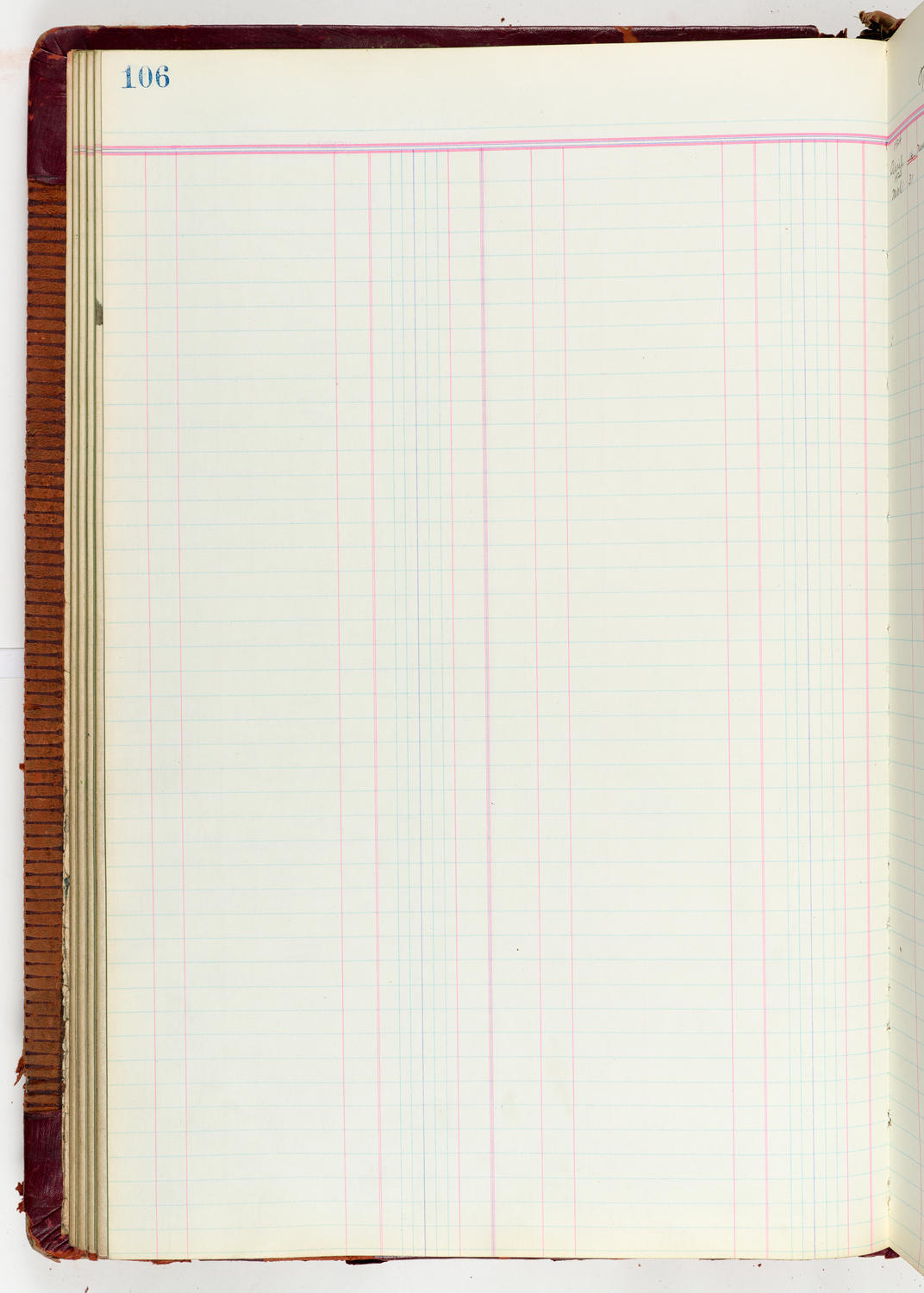Music Hall Accounting Ledger Journal, volume 6, page 106