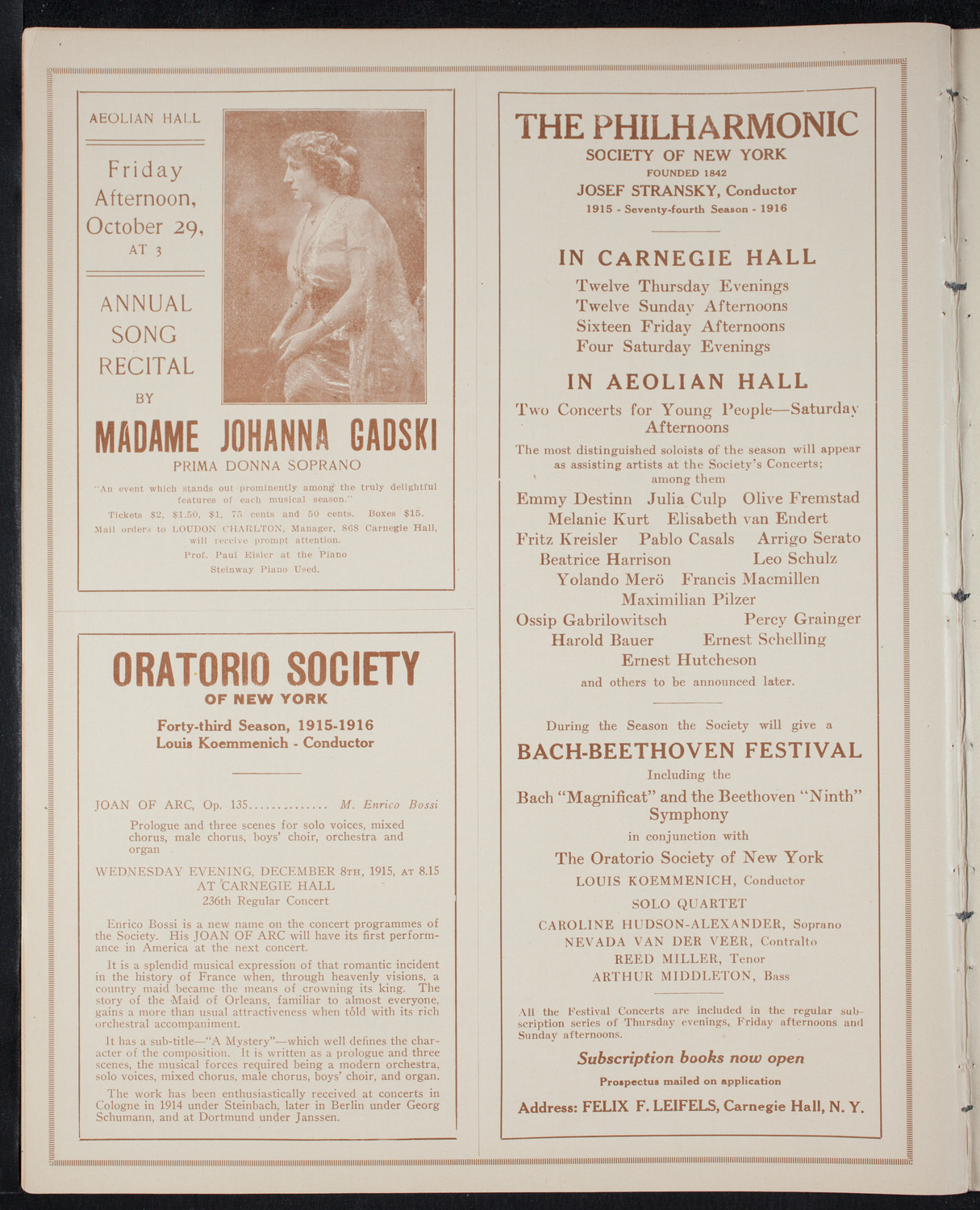 Fashion Show: "Yesterday or To-Morrow", October 7, 1915, program page 10