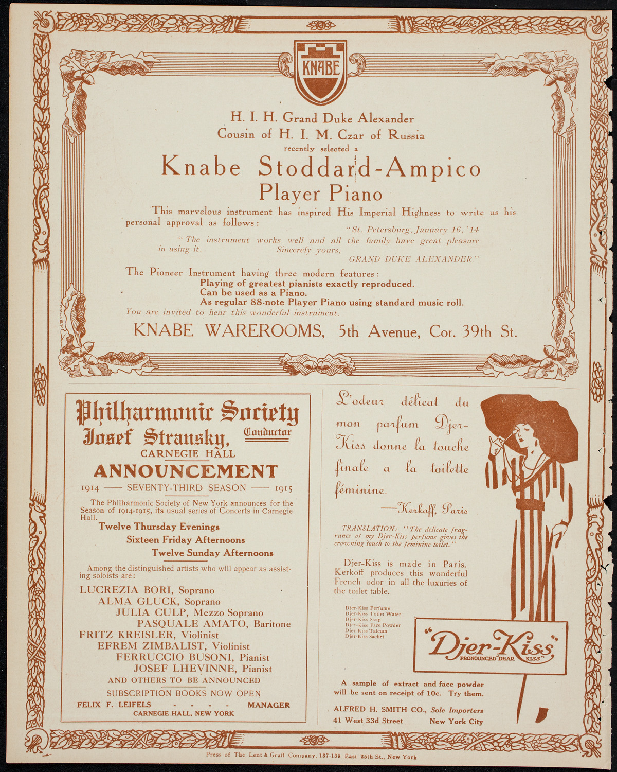 The Ellery Band, April 29, 1914, program page 12