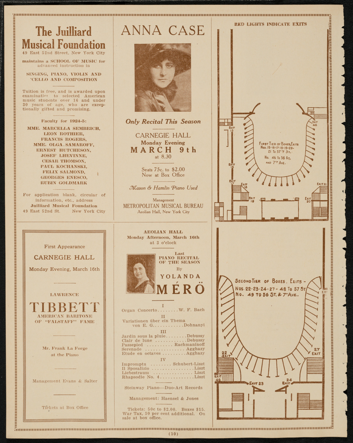 New York Symphony Orchestra, March 6, 1925, program page 10