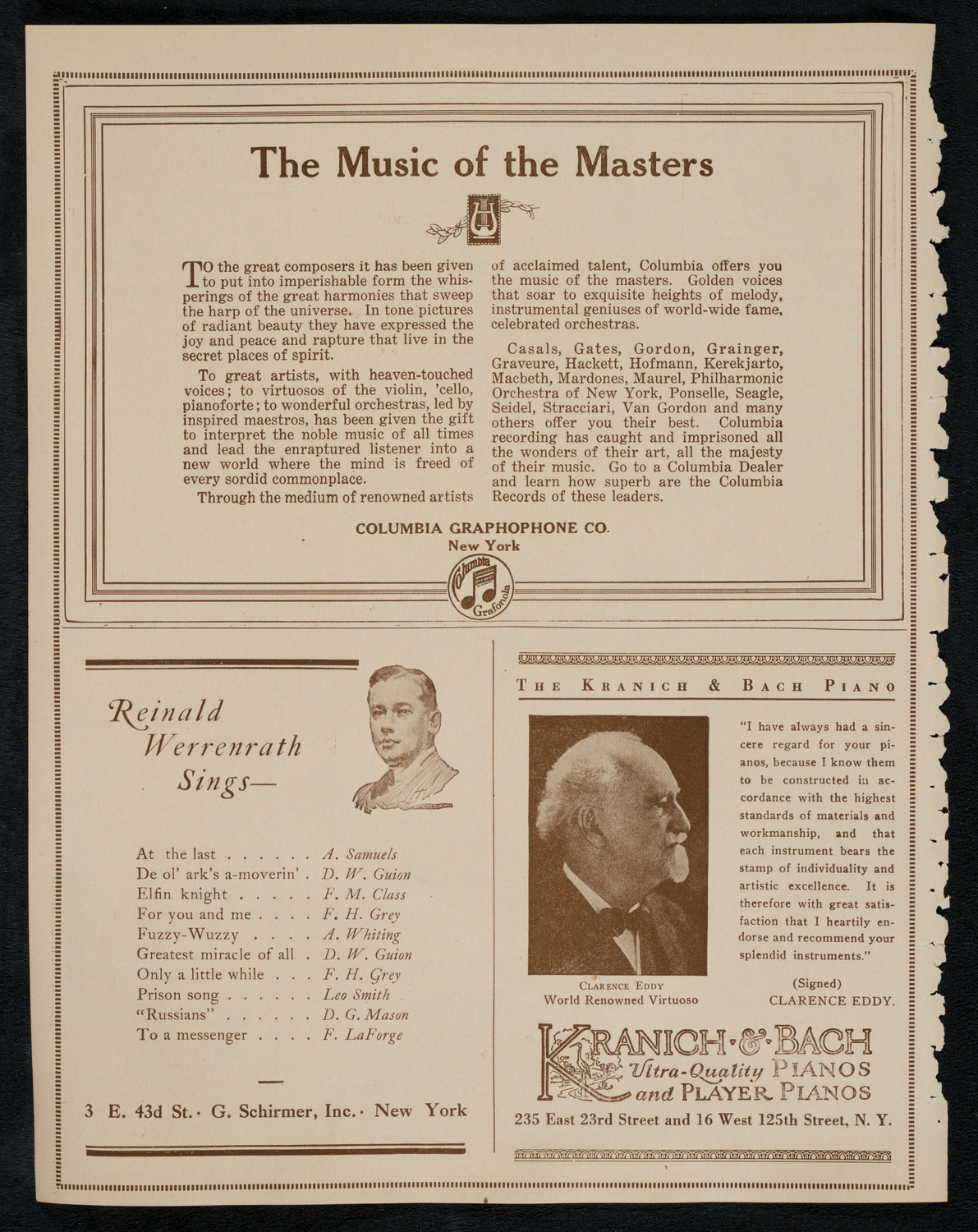Philadelphia Orchestra, February 27, 1923, program page 6