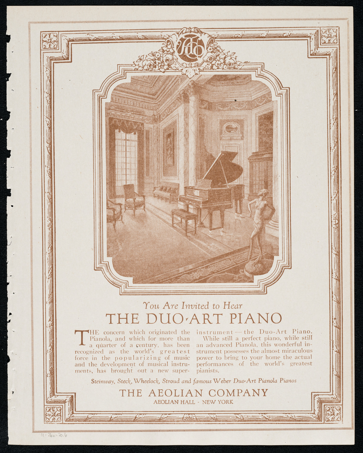 New York Philharmonic, November 26, 1920, program page 11