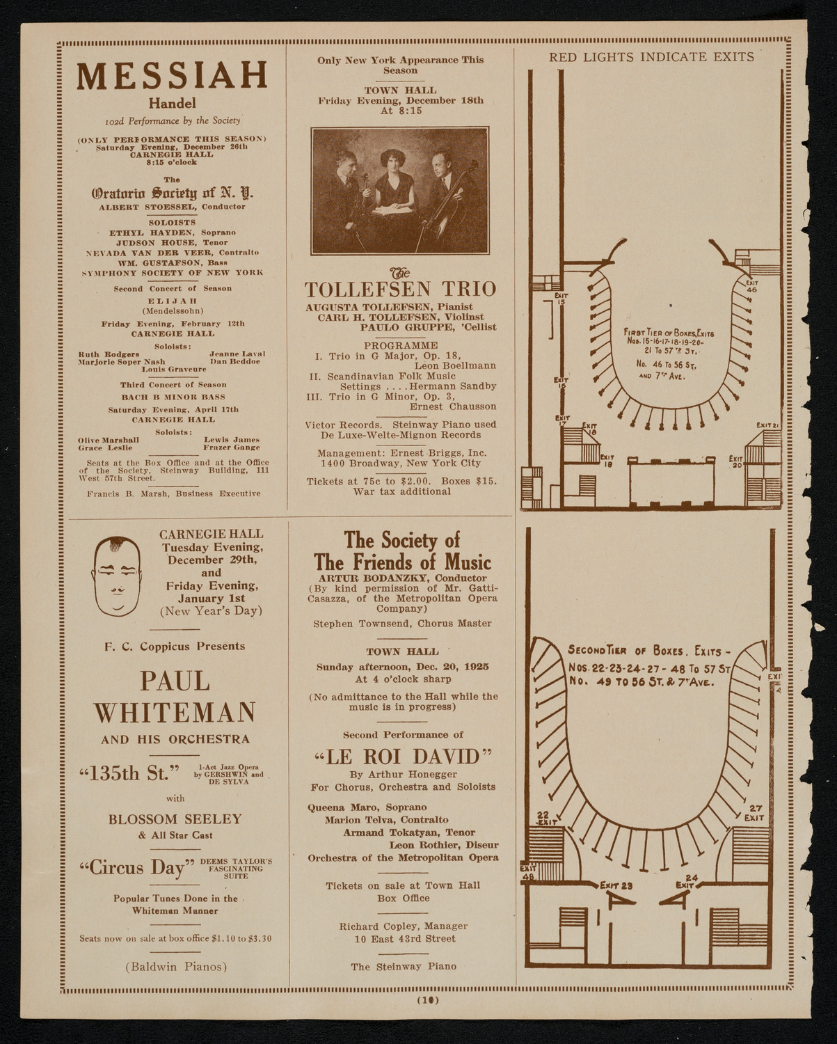 Sigrid Onégin, Contralto, December 16, 1925, program page 10
