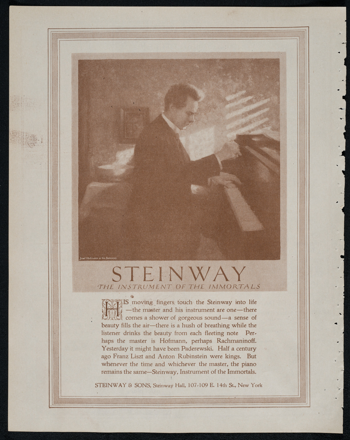 National Symphony Orchestra, January 13, 1921, program page 4