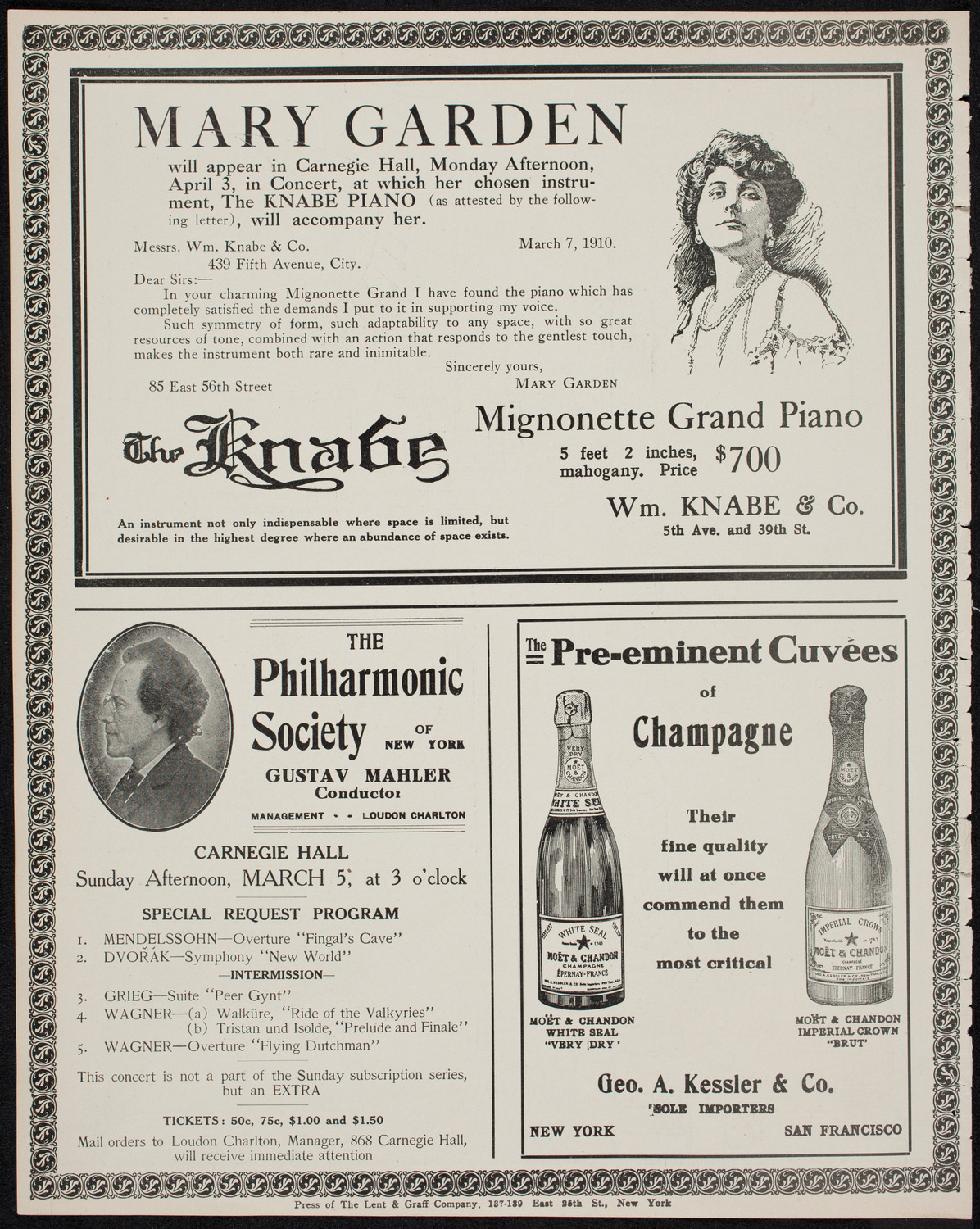 Cantors' Association of America, March 1, 1911, program page 12