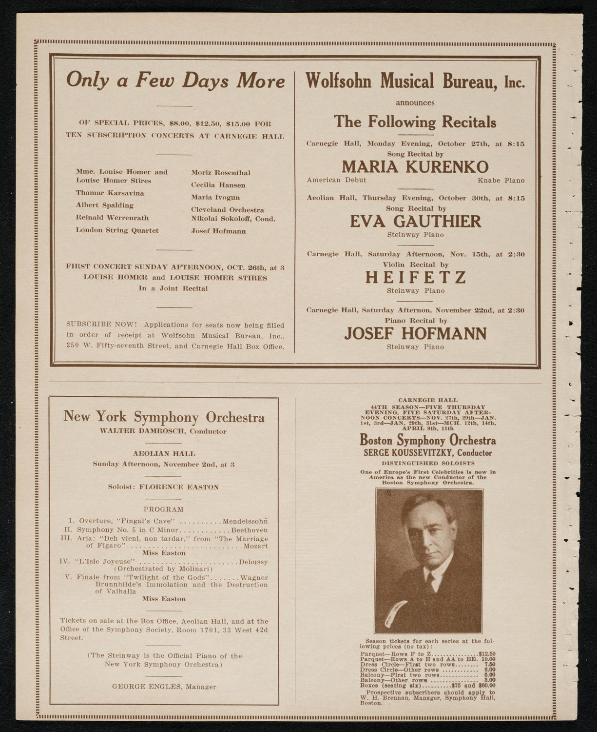 State Symphony Orchestra of New York, October 22, 1924, program page 8