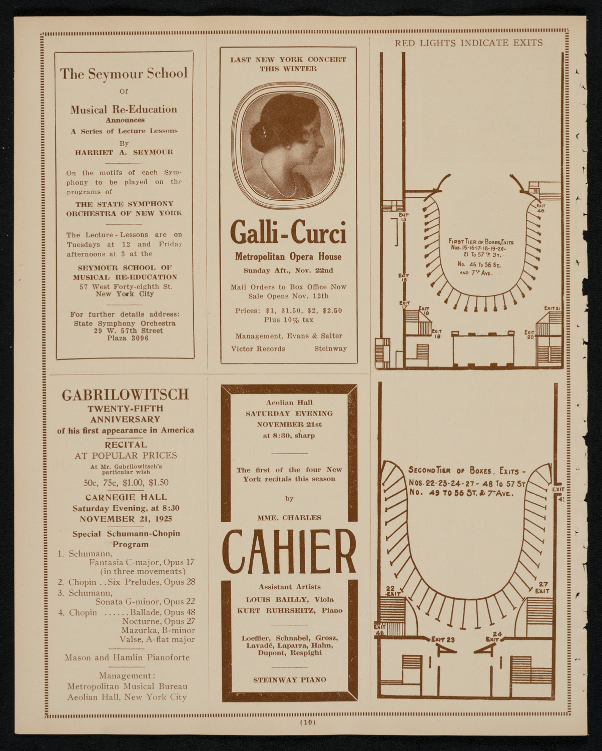 Maximilian Rose, Violin, November 18, 1925, program page 10