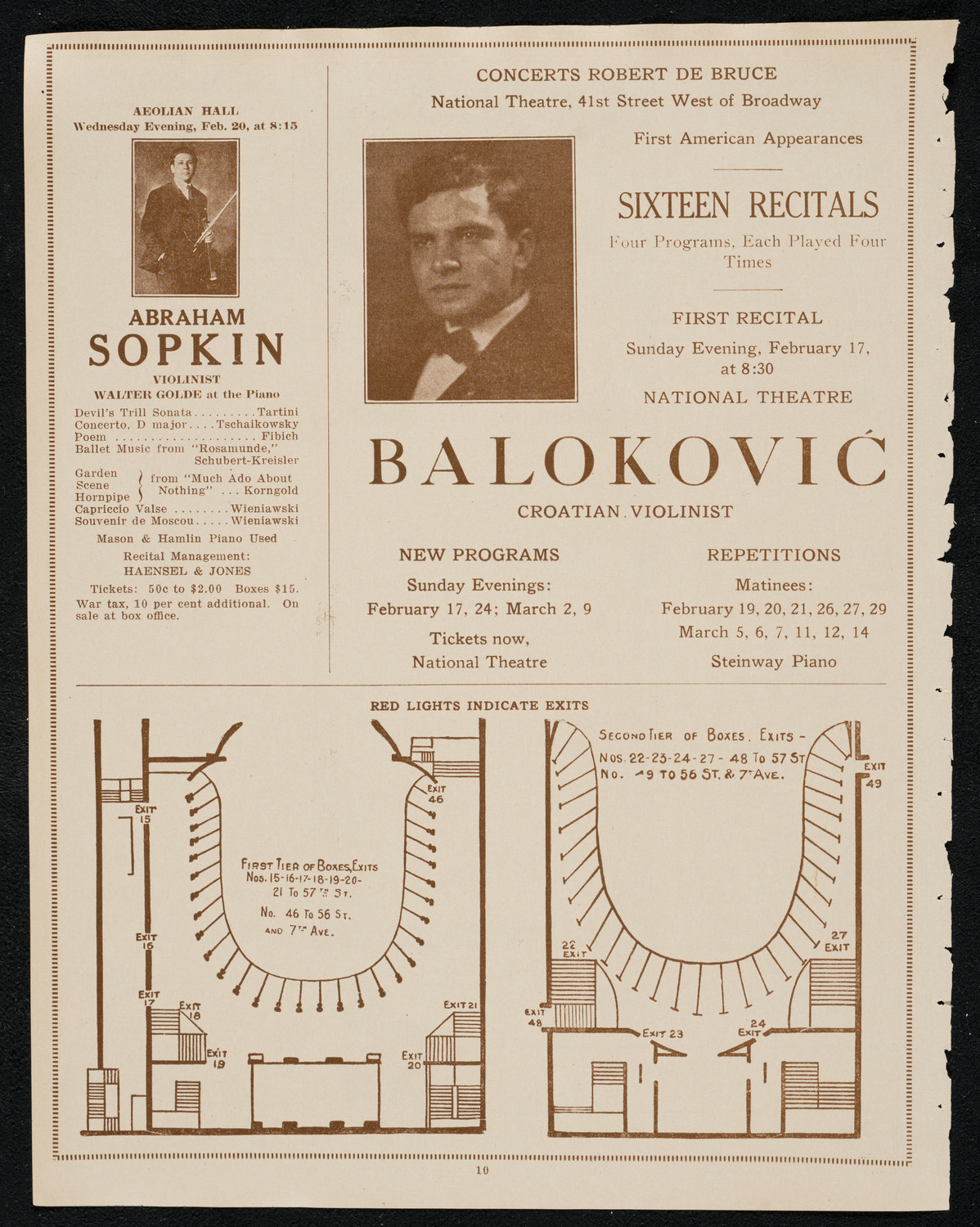 New York Philharmonic, February 14, 1924, program page 10