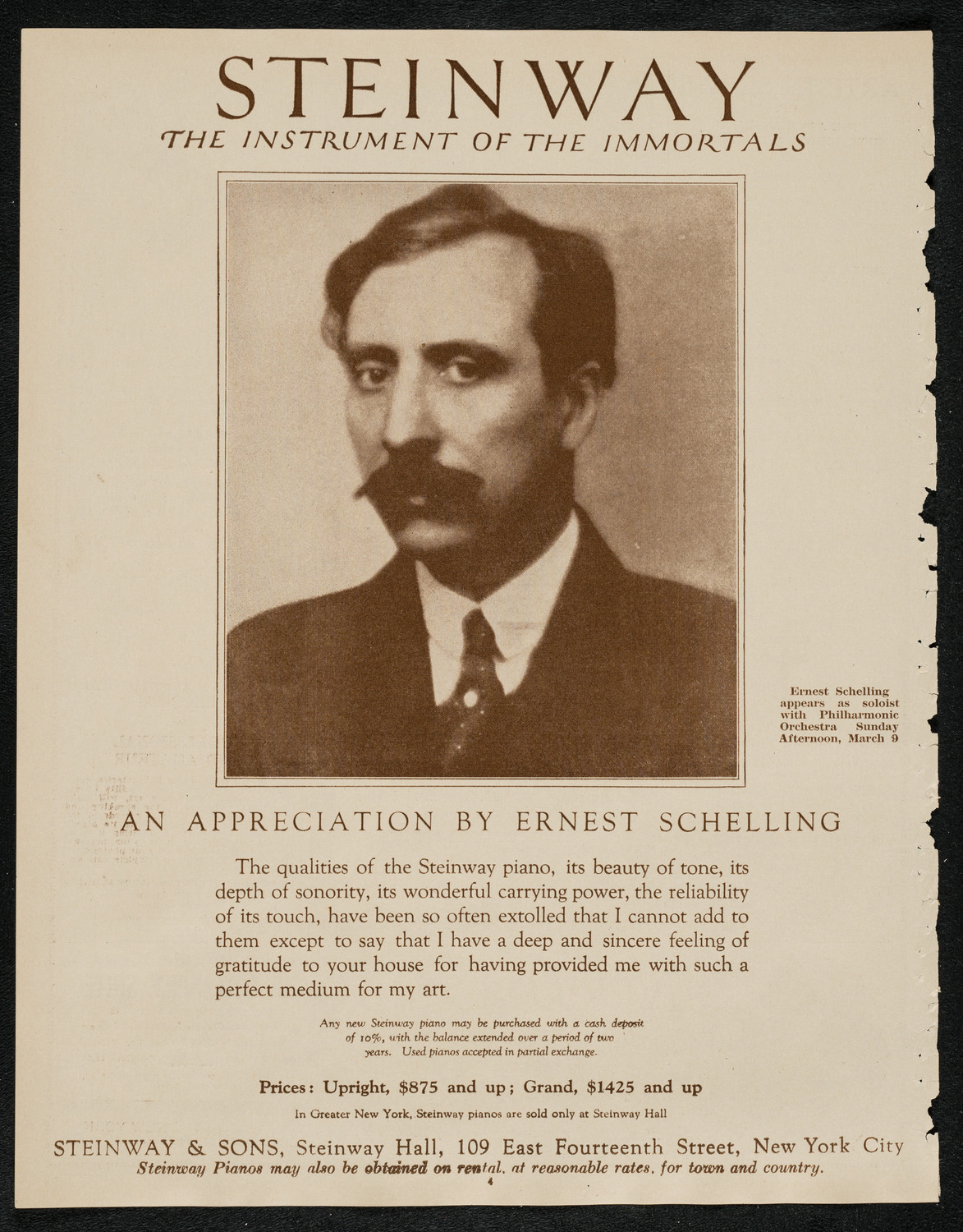 Albert Spalding, Violin, March 2, 1924, program page 4