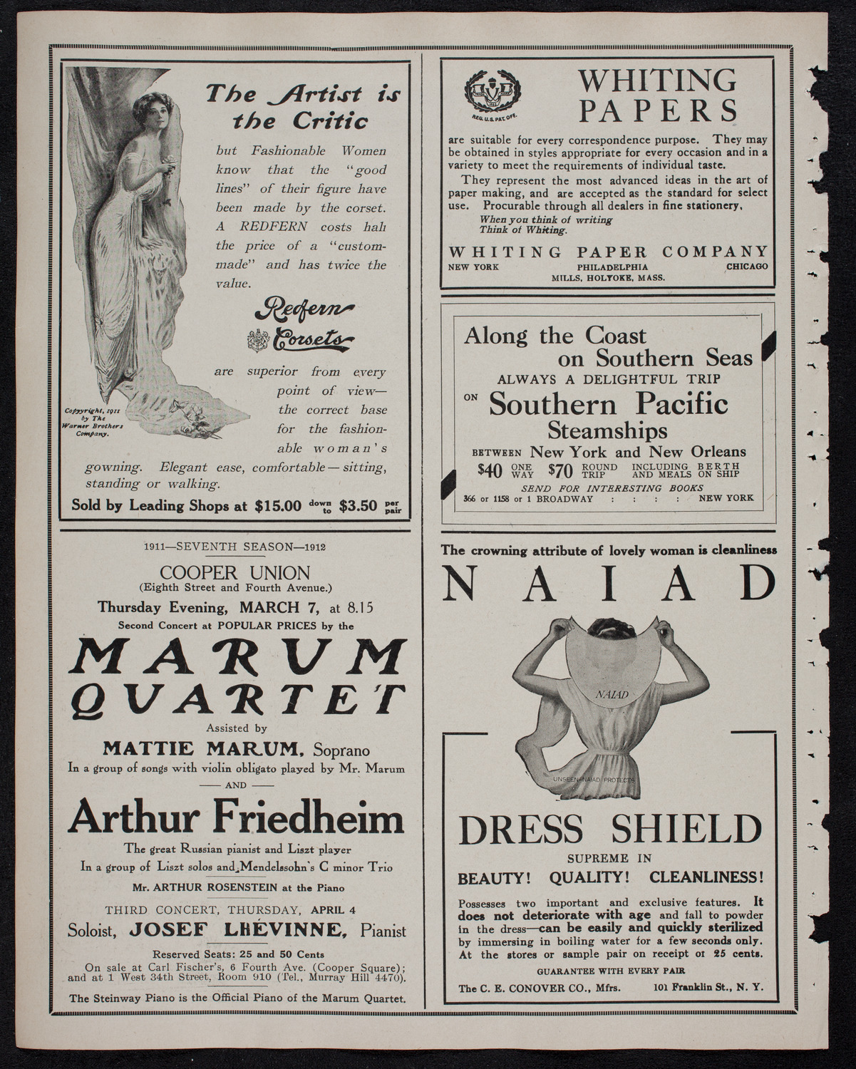 Russian Symphony Society of New York, March 3, 1912, program page 2