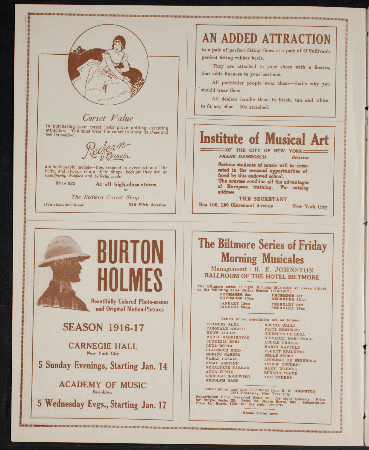 Meeting: The Humanitarian Cult, April 26, 1916, program page 2