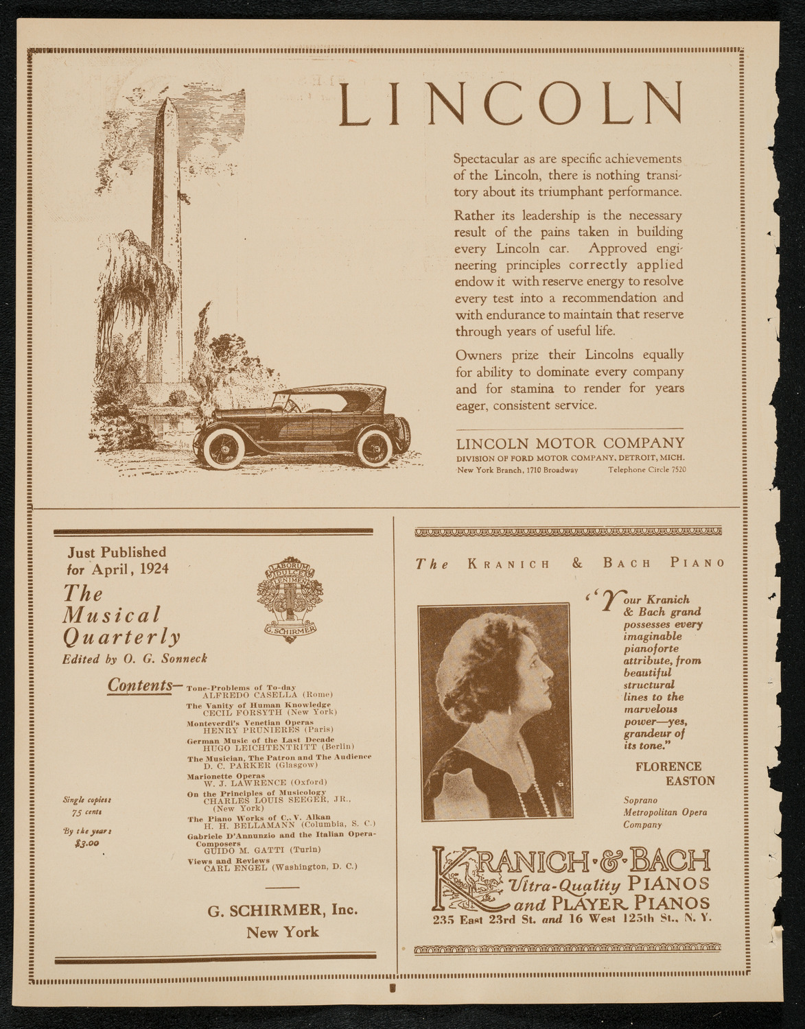 Benefit: Jewish Home for Convalescents, April 13, 1924, program page 6