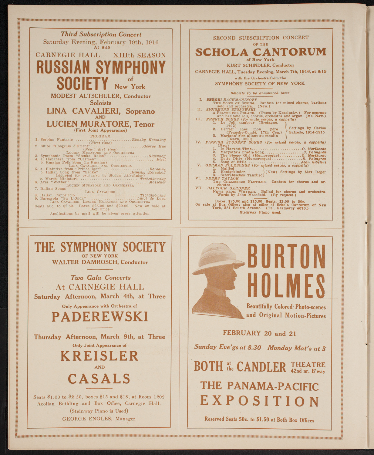 Boston Symphony Orchestra, February 19, 1916, program page 8