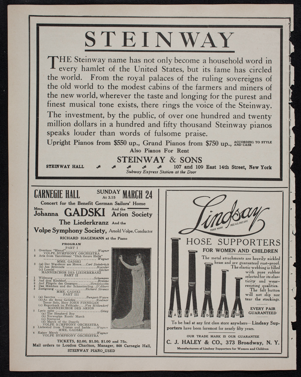 David Bispham, Baritone, March 22, 1912, program page 4