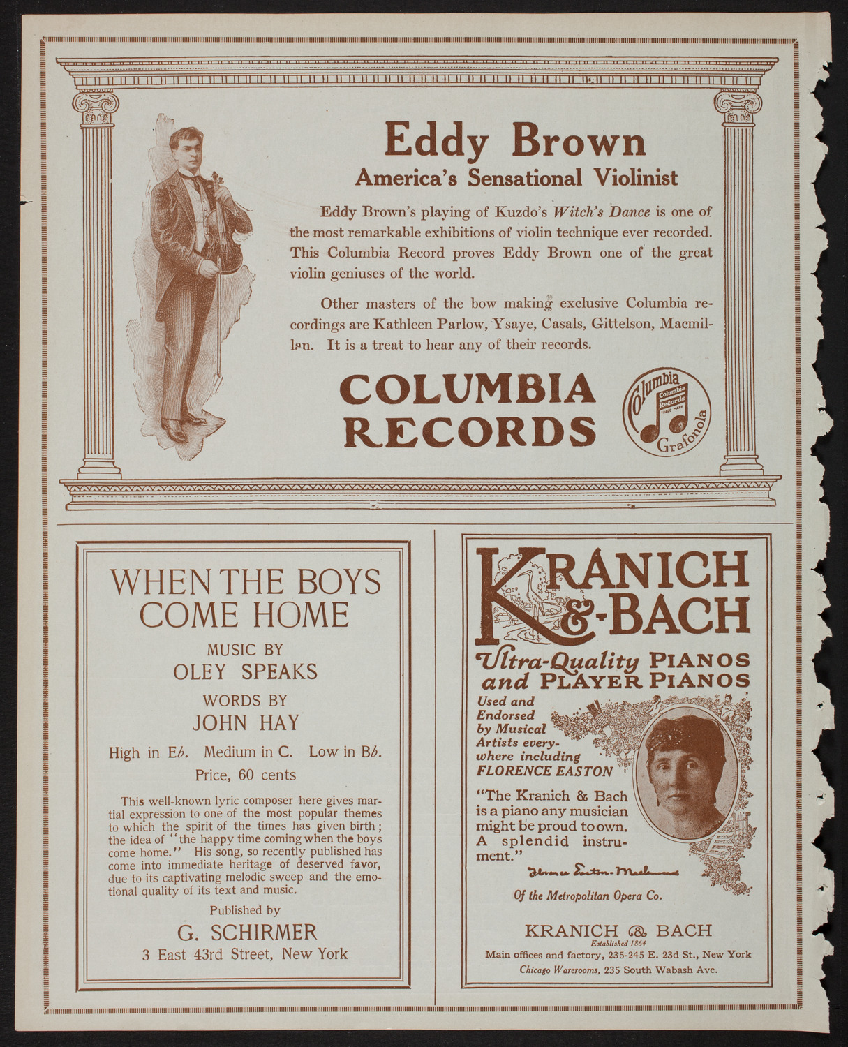New York Philharmonic, February 17, 1918, program page 6