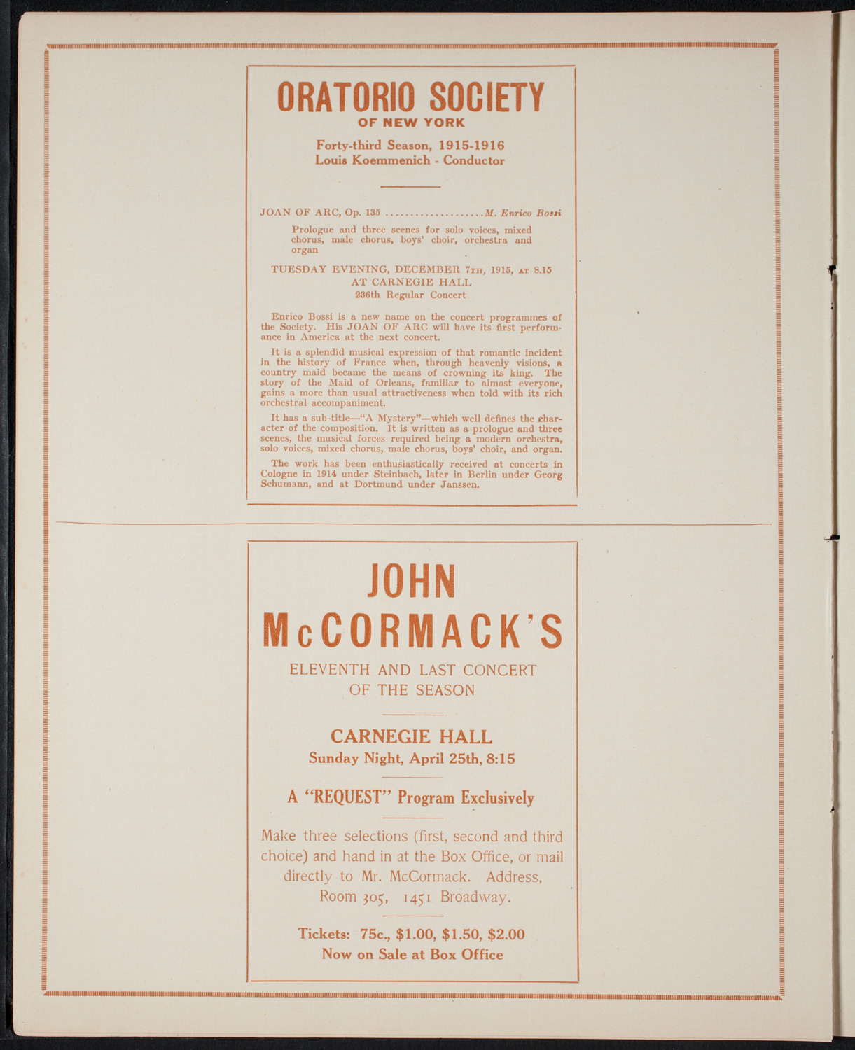 Illustrated War Lecture by James F.J. Archibald, April 18, 1915, program page 10