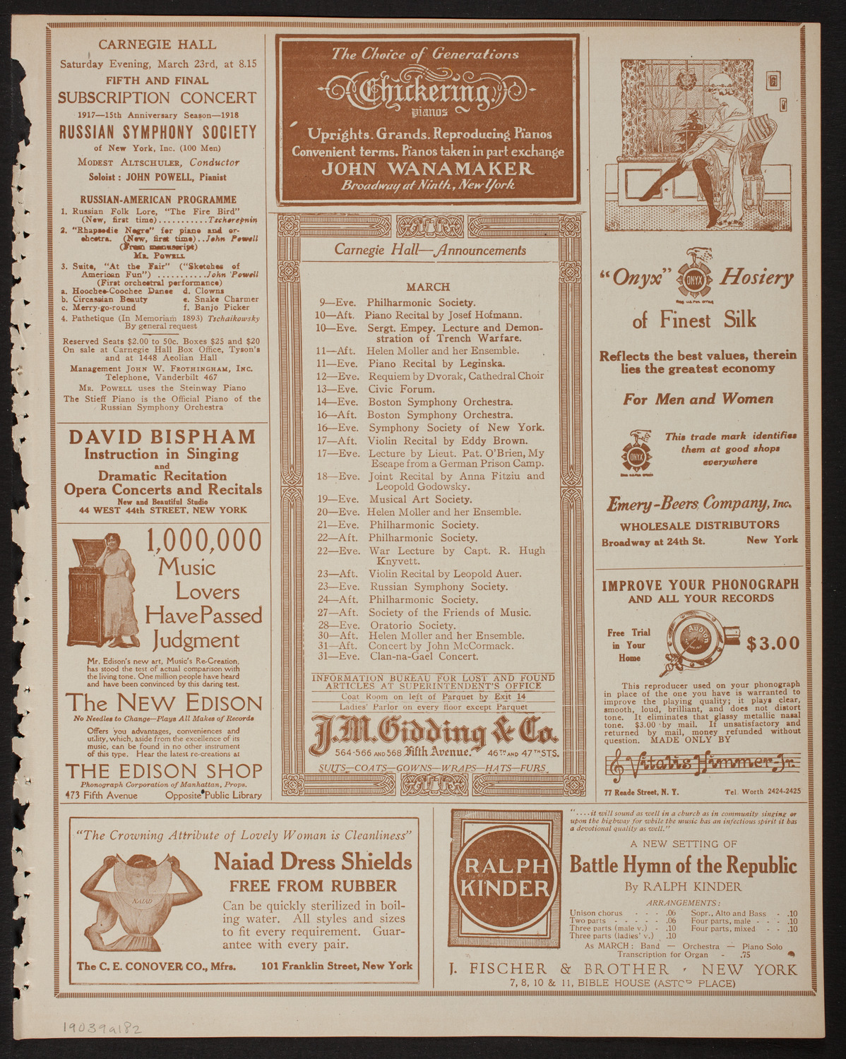 Symphony Concert for Young People, March 9, 1918, program page 3