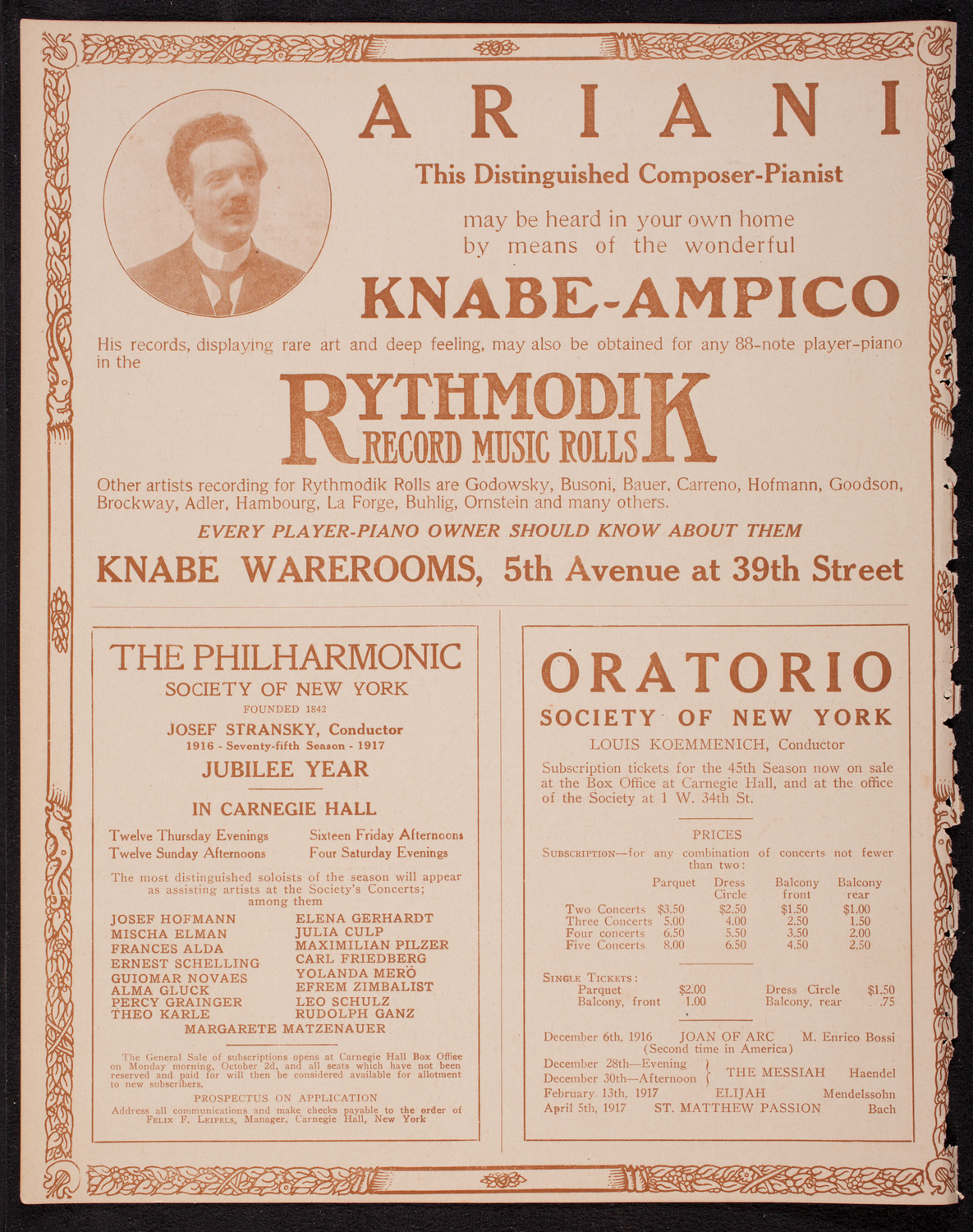 Anna Case, Soprano, October 11, 1916, program page 12