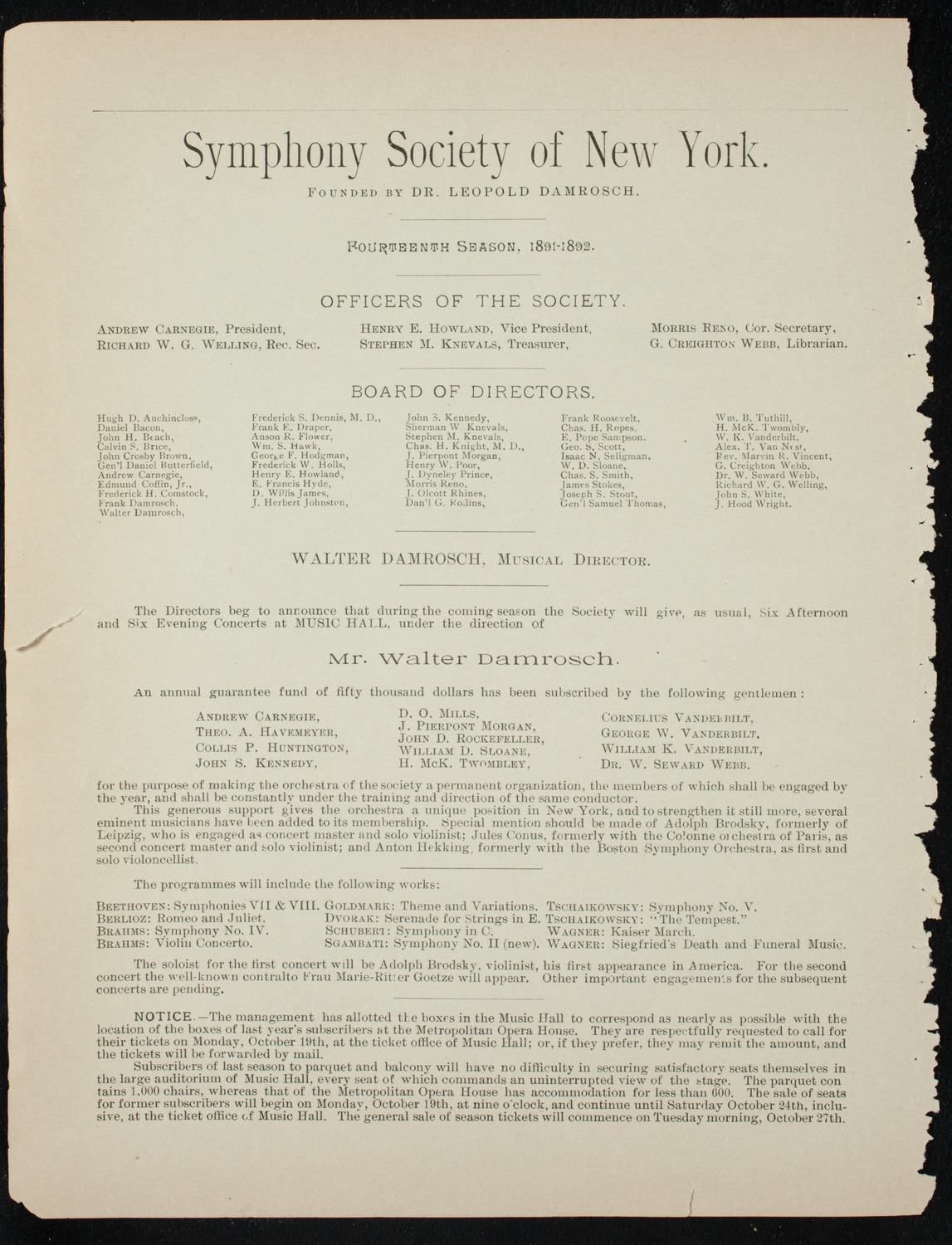 New York Scottish Society Halloween Festival, October 30, 1891, program page 2