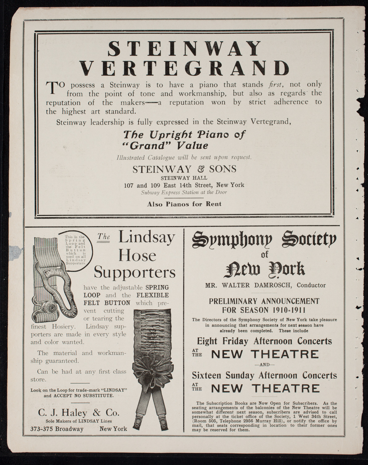 Columbus Day Celebration, October 11, 1910, program page 4