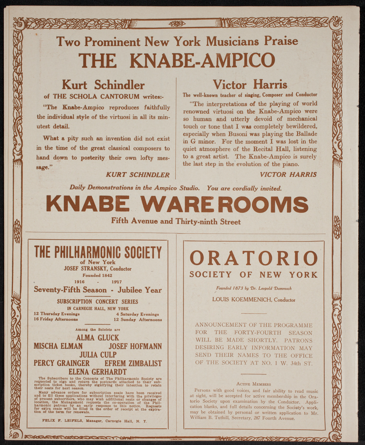 Benefit: St. Andrew's One Cent Coffee Stands, April 17, 1916, program page 12