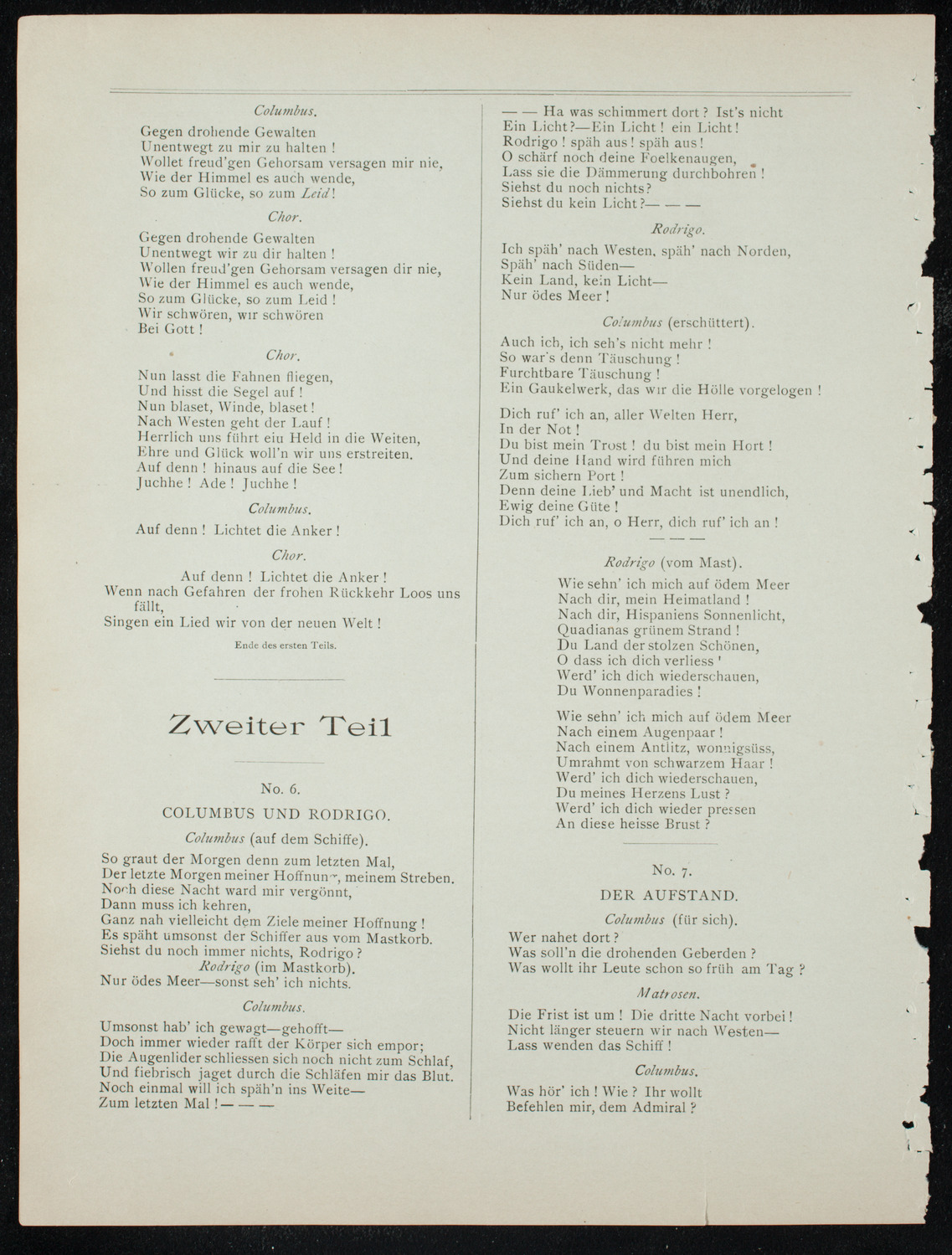 Deutscher Liederkranz, November 29, 1891, program page 10