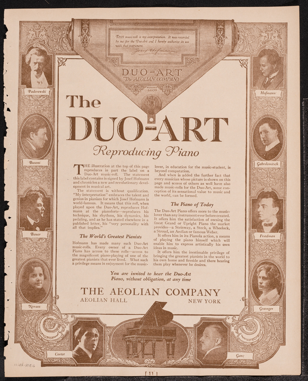 The Open Door—A Negro Pageant with Music, November 22, 1921, program page 11