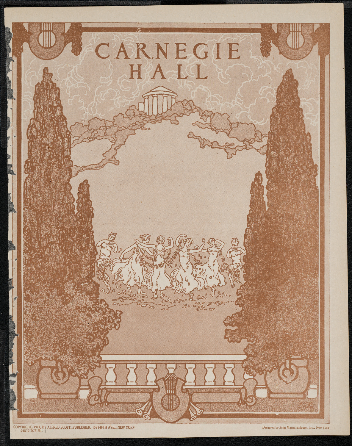 New York Philharmonic, February 27, 1921, program page 1
