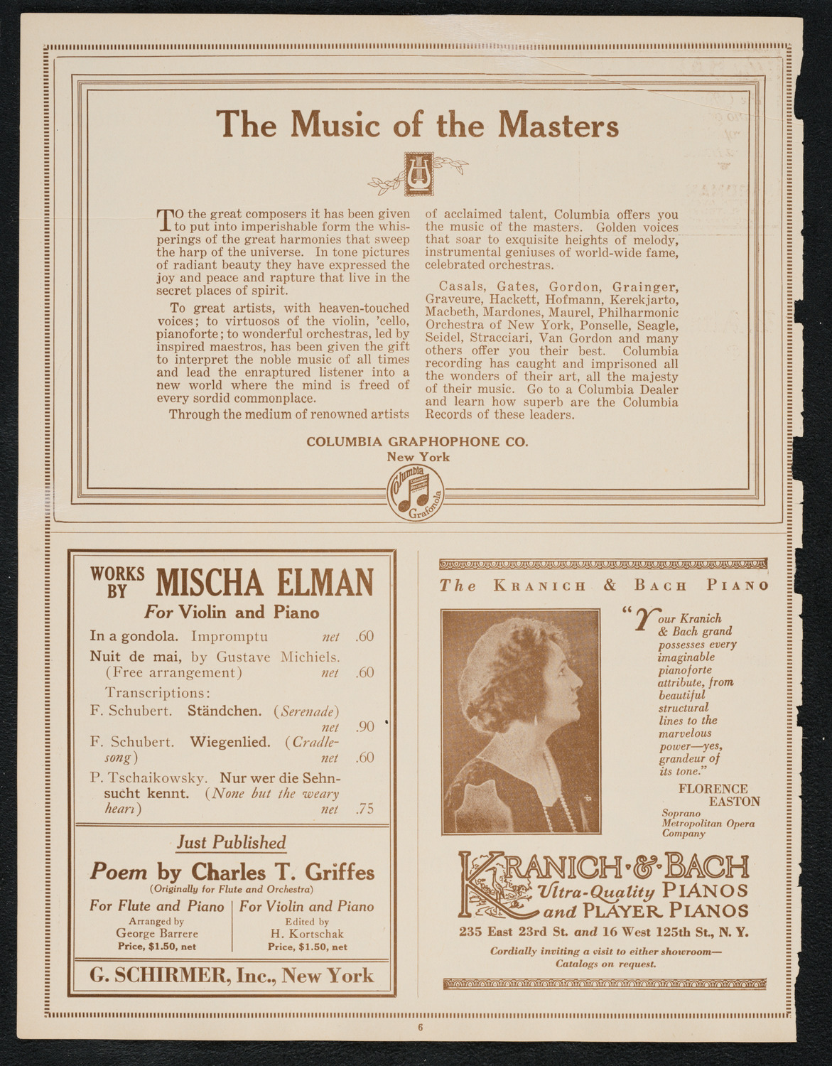 Isadora Duncan, Dancer, with Orchestra, October 11, 1922, program page 6