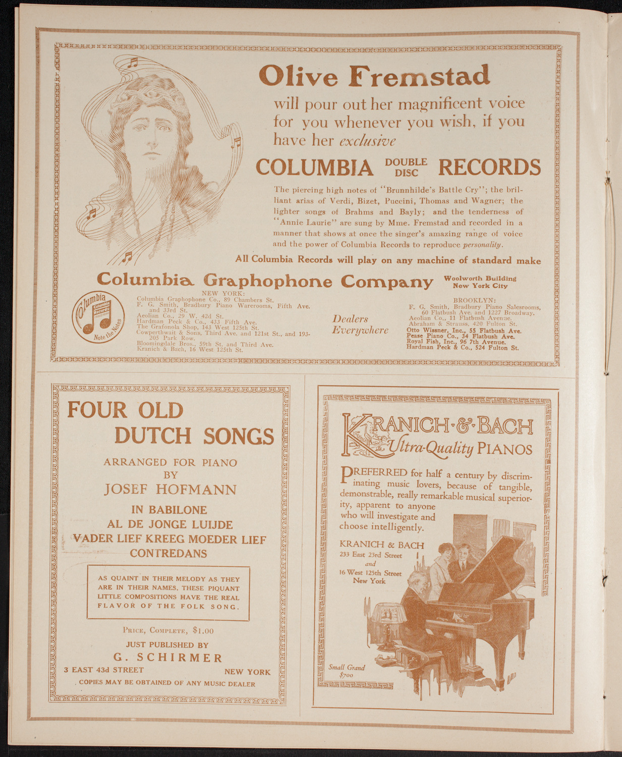 Frieda Hempel, Soprano, February 15, 1916, program page 6