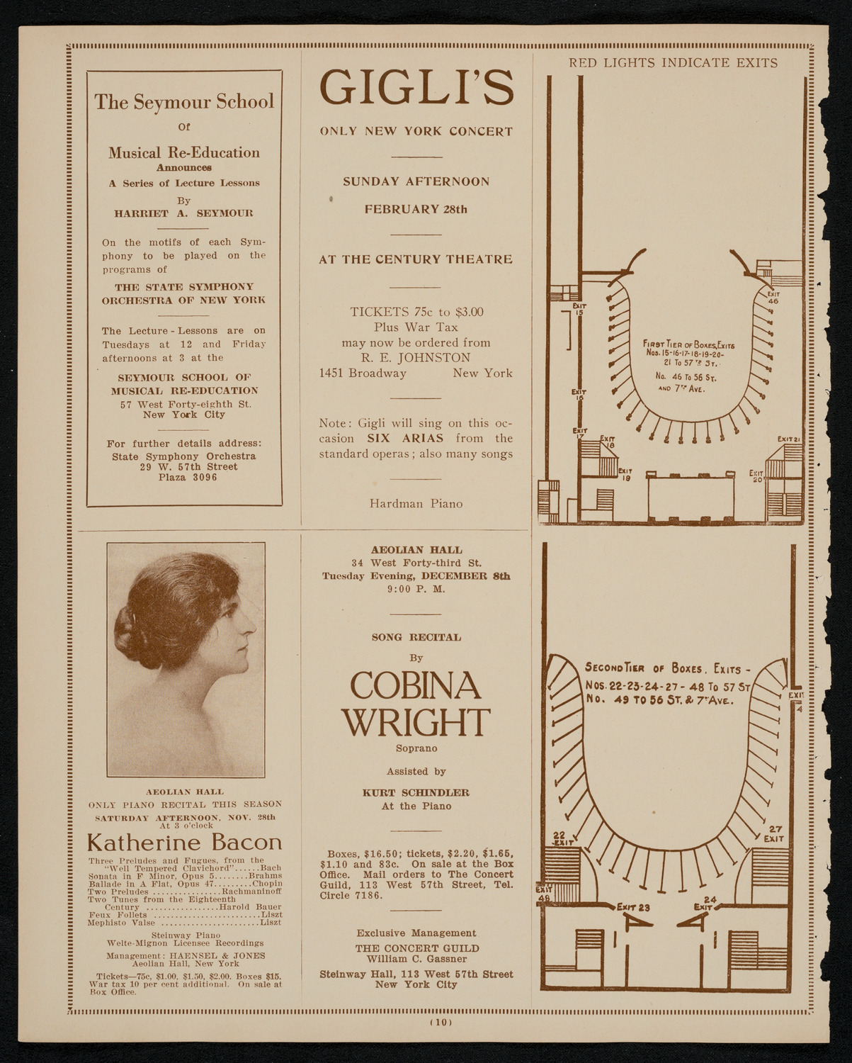 New York Philharmonic, November 25, 1925, program page 10