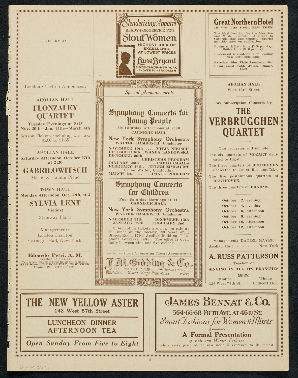 Tito Schipa, Tenor, October 1, 1923, program page 9