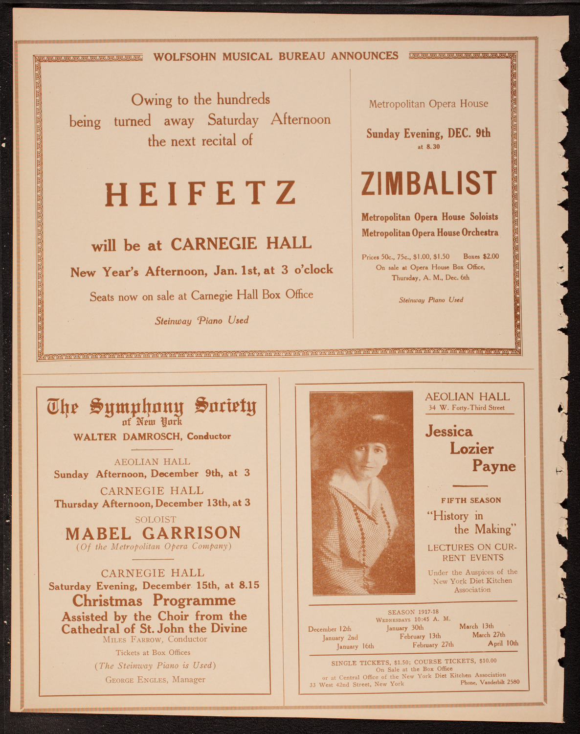 Boston Symphony Orchestra, December 7, 1917, program page 8