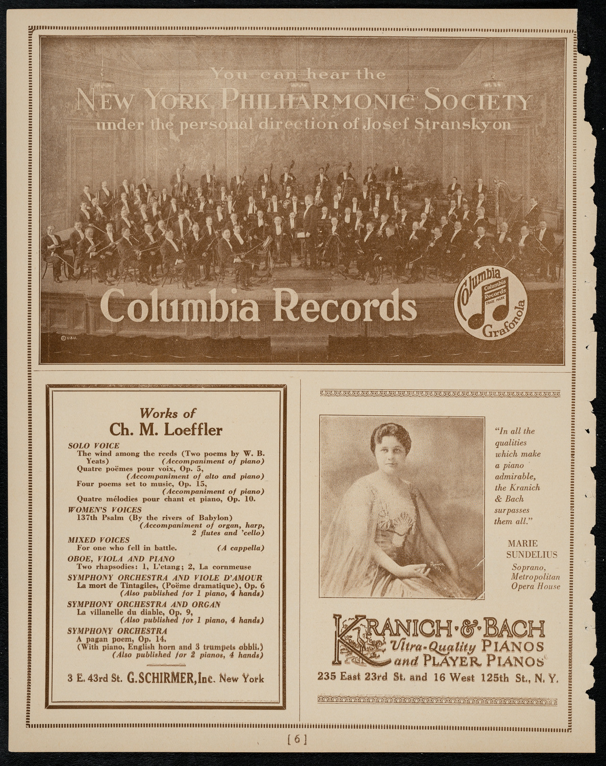 New York Symphony Orchestra, January 27, 1922, program page 6