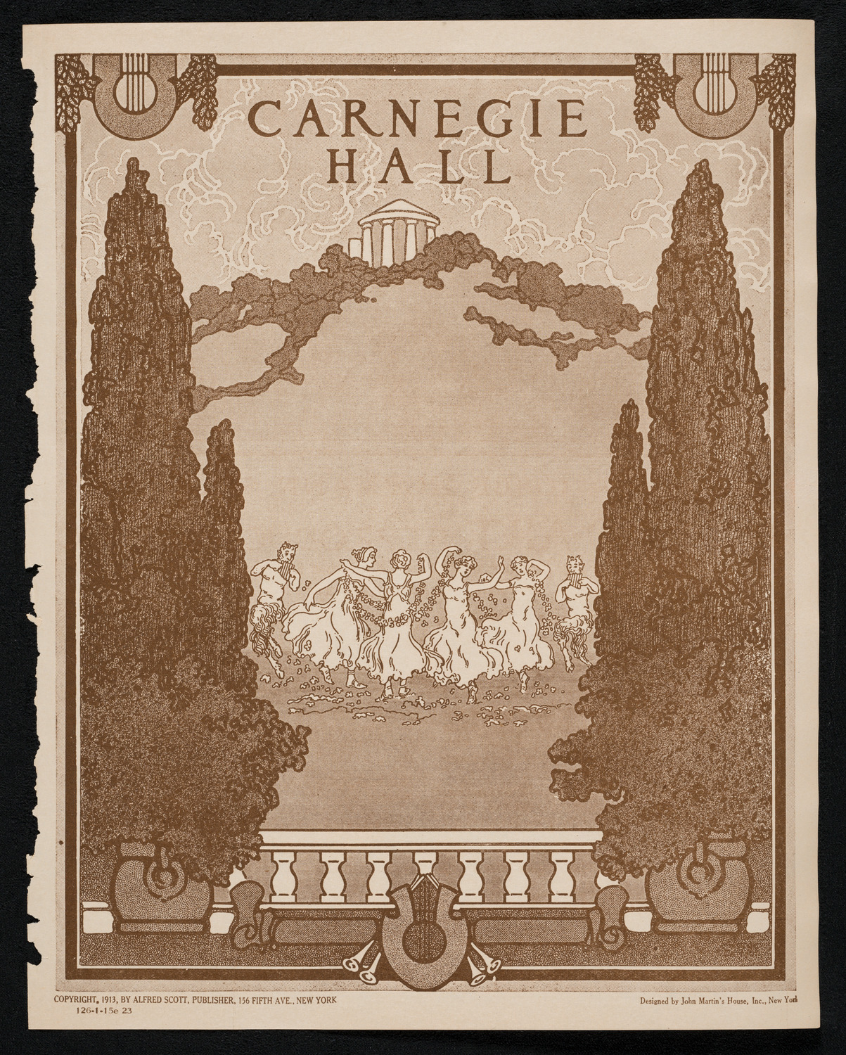 Isadora Duncan, Dancer, with the Russian Symphony Orchestra, January 15, 1923, program page 1