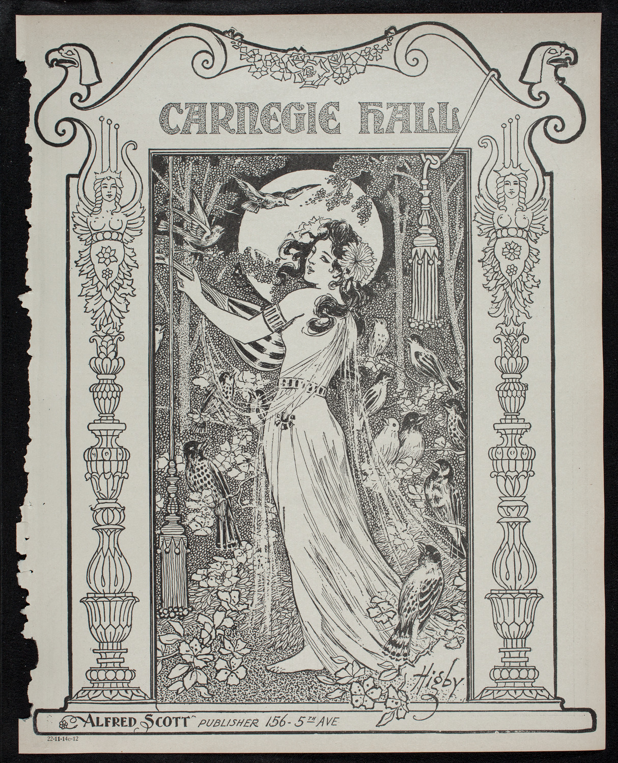 New York Philharmonic, November 14, 1912, program page 1