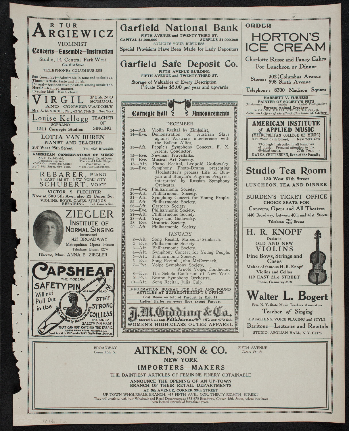 Symphony Photo Drama: Life of John Bunyan and his Pilgrim's Progress Allegory, December 13, 1912, program page 3