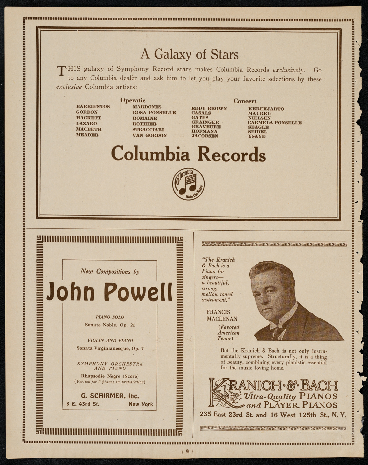 Benefit: Mendel Beilis Fund, June 3, 1922, program page 6