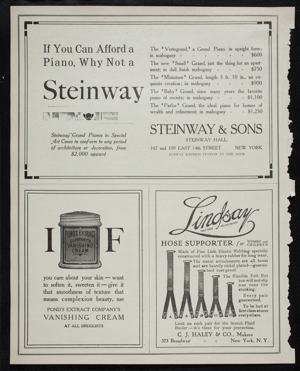 Eugène Ysaÿe, Violin, with the New York Philharmonic, December 10, 1912, program page 4