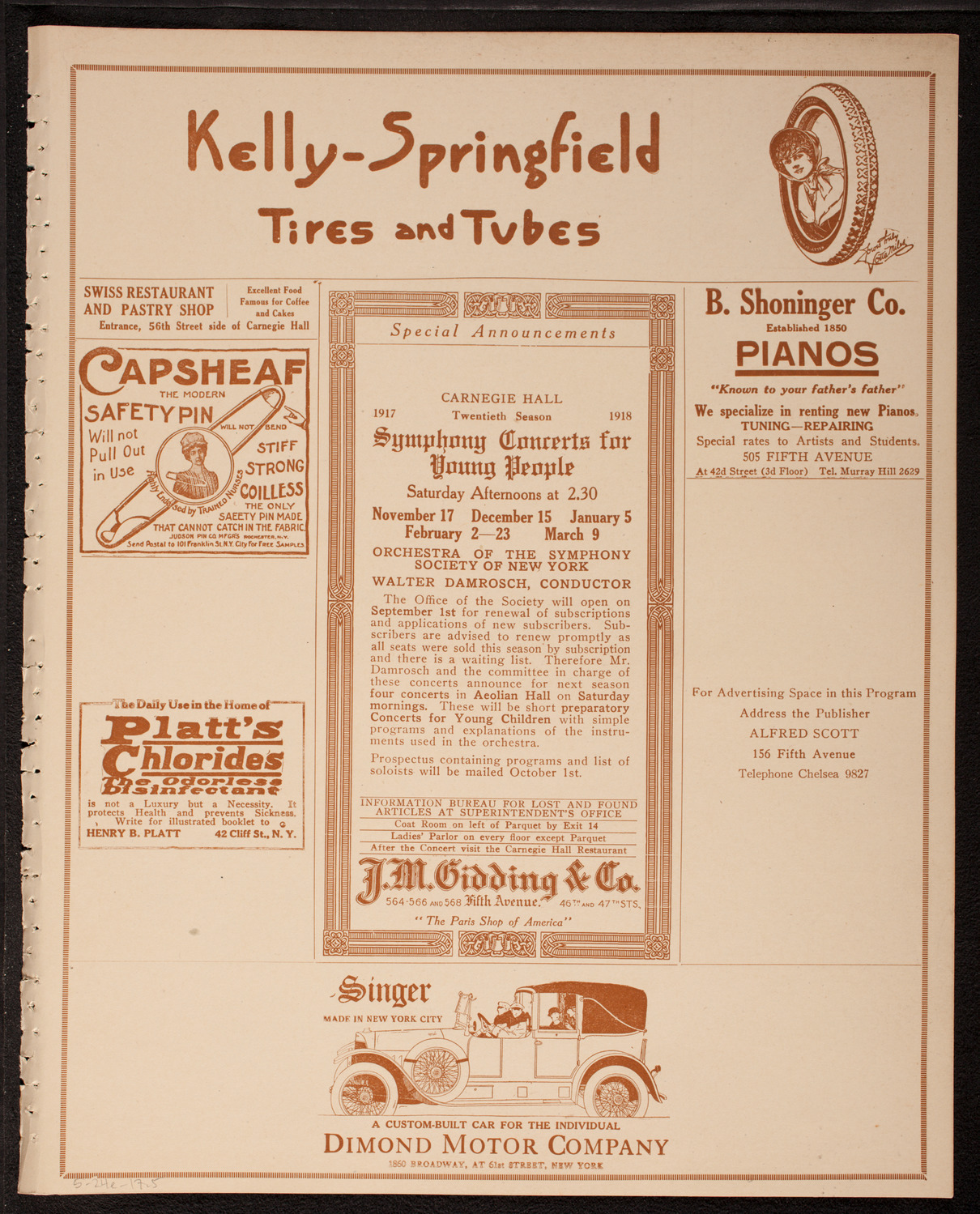 Graduation: Packard Commercial School, May 24, 1917, program page 9