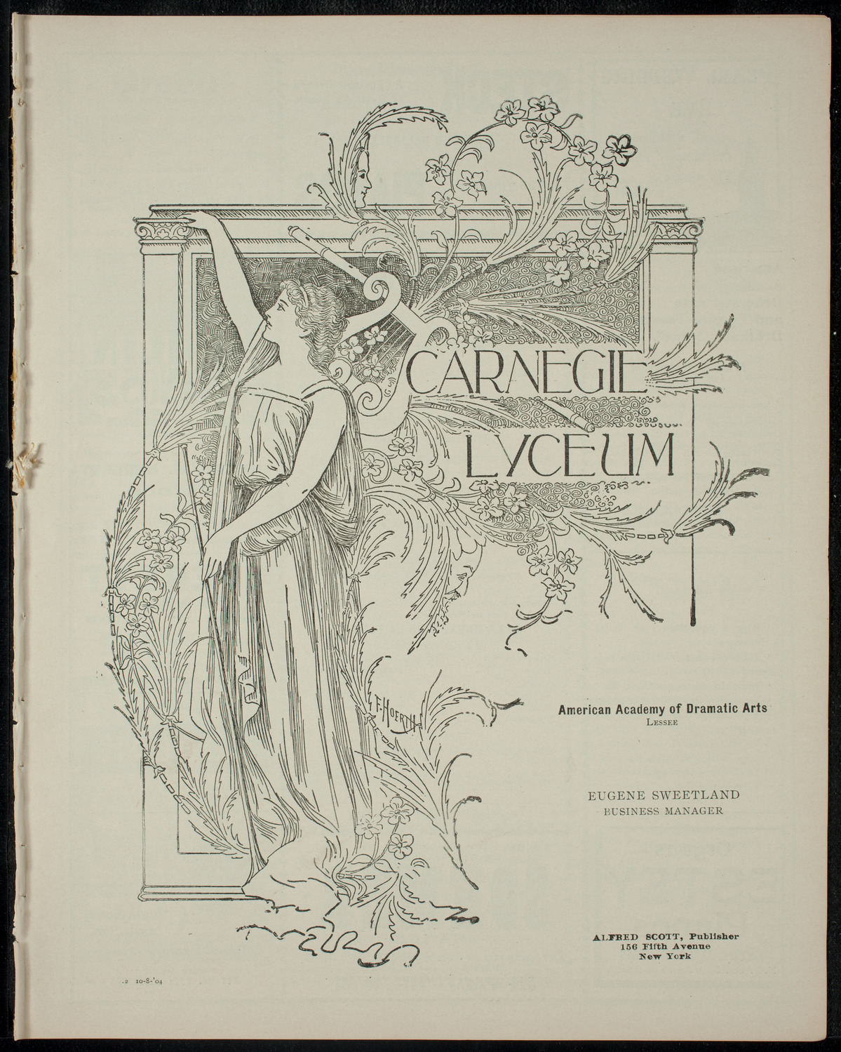 Función Lírico-Dramática a Beneficio del Niño Violinista Jose M. Namias, October 8, 1904, program page 1