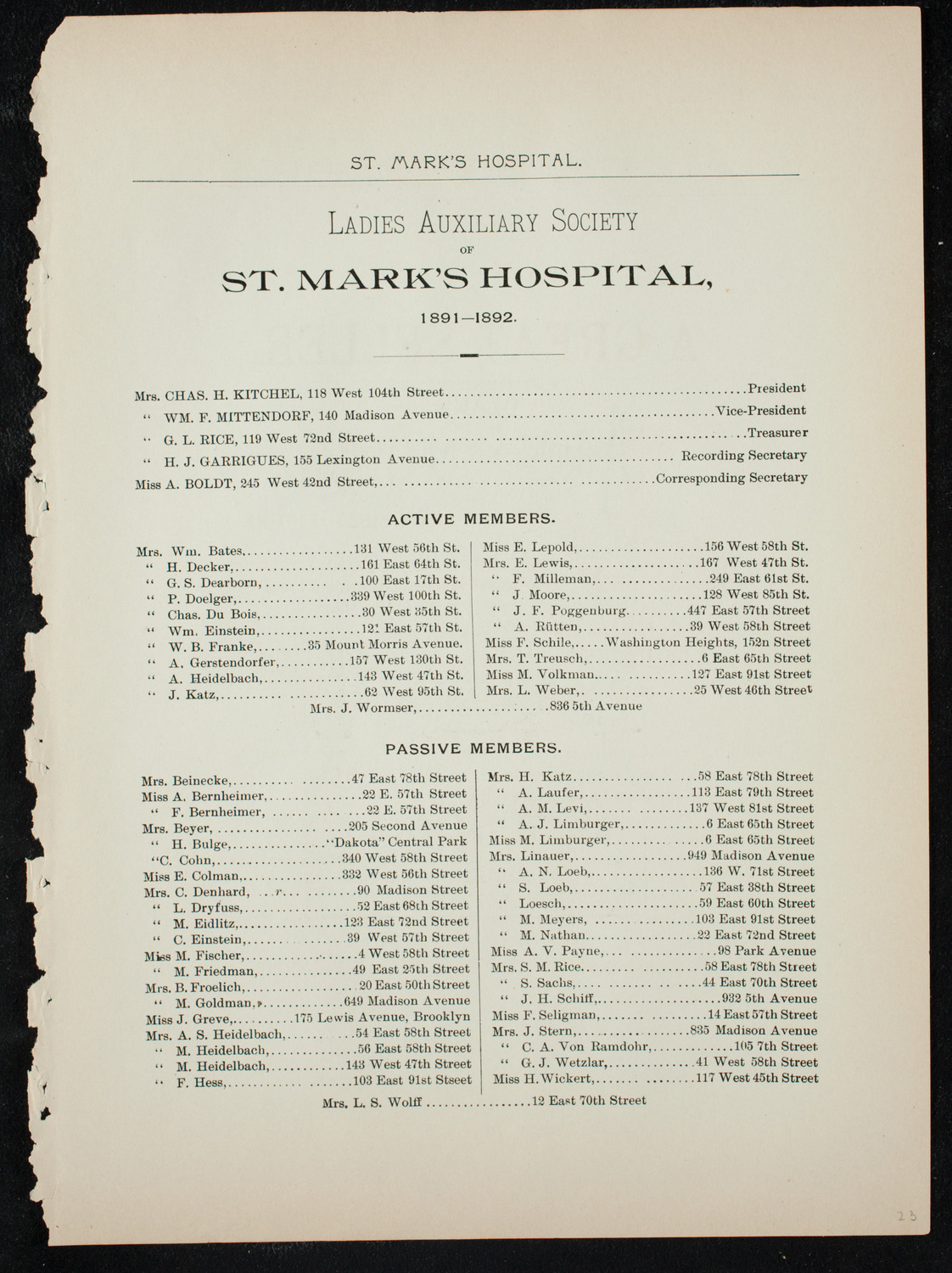 Lecture by Sir Edwin Arnold, November 4, 1891, program page 23