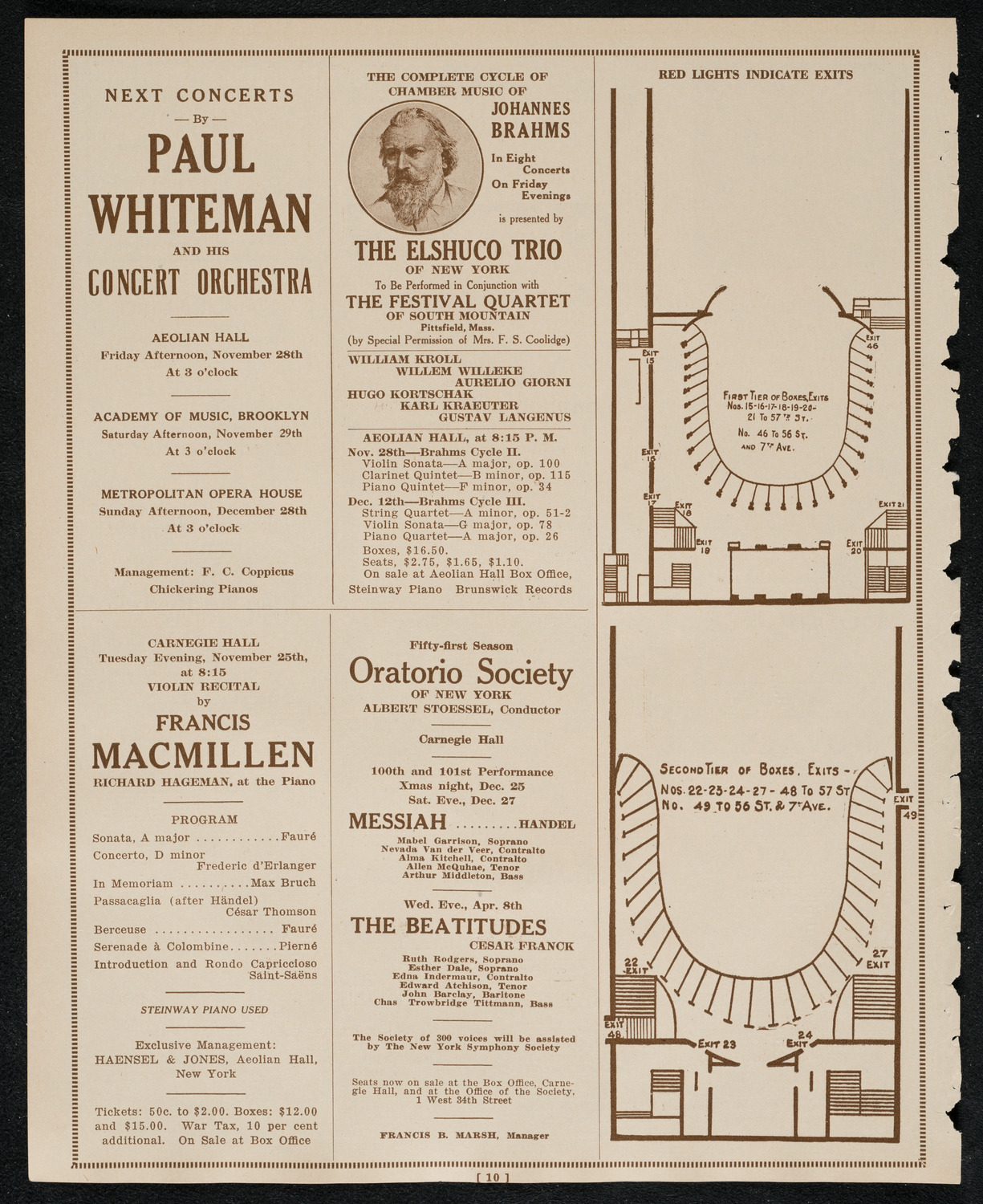 New York Symphony Orchestra, November 20, 1924, program page 10