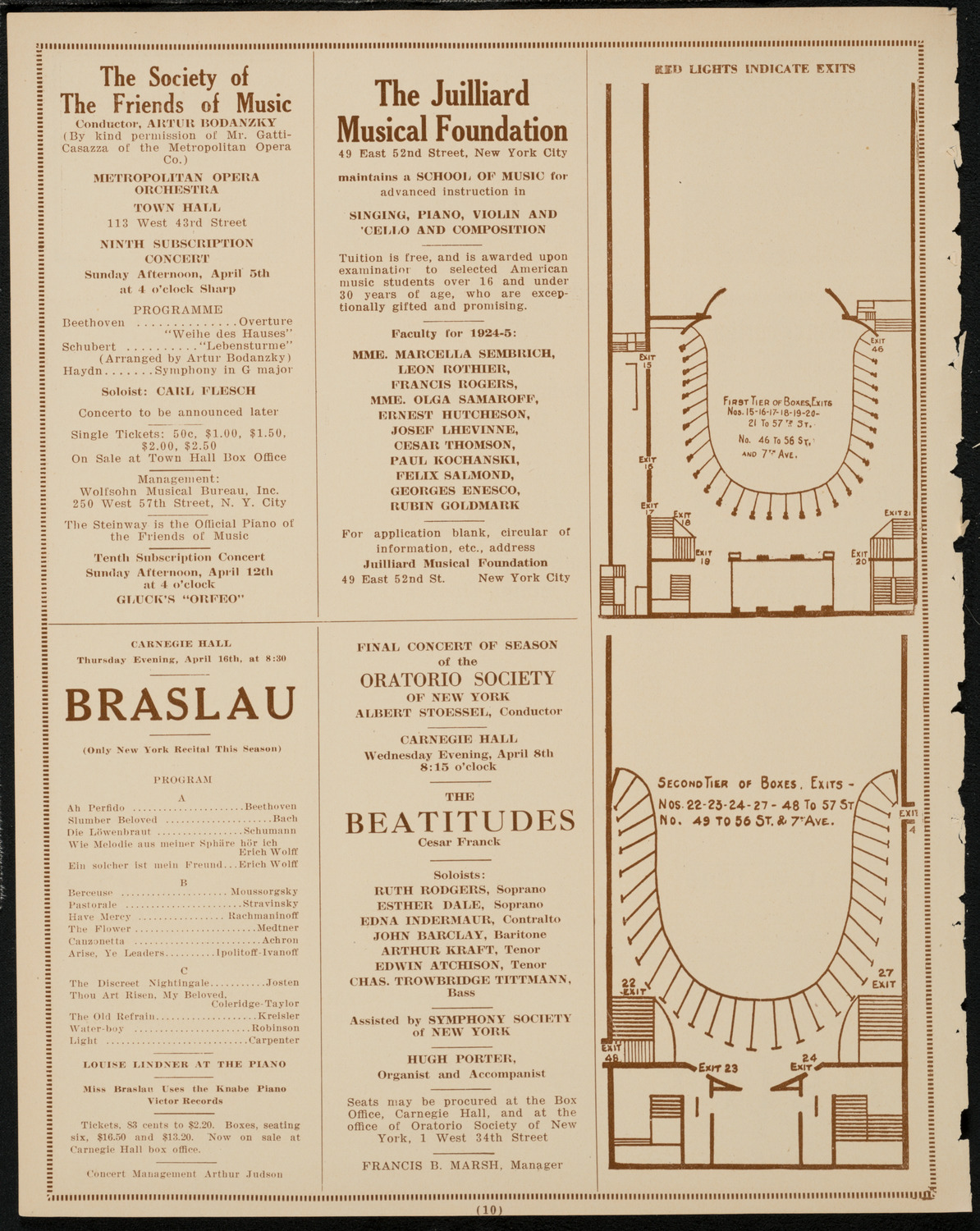 New York Symphony Orchestra, April 2, 1925, program page 10