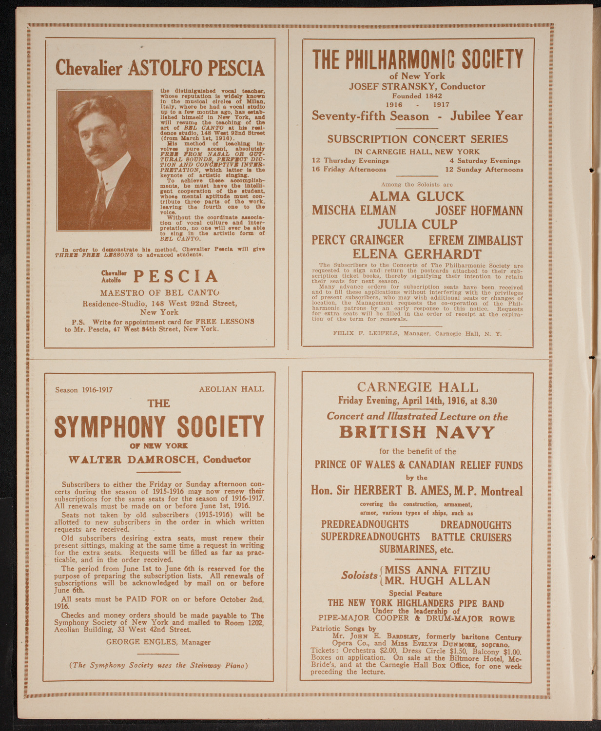 New York Society of the Methodist Episcopal Church Semi-Centennial Anniversary, April 13, 1916, program page 8