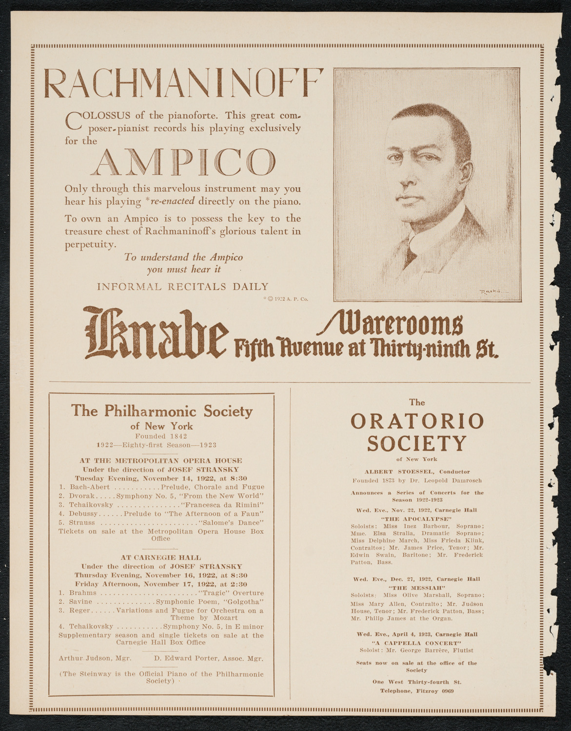 Isa Kremer, Soprano, November 12, 1922, program page 12