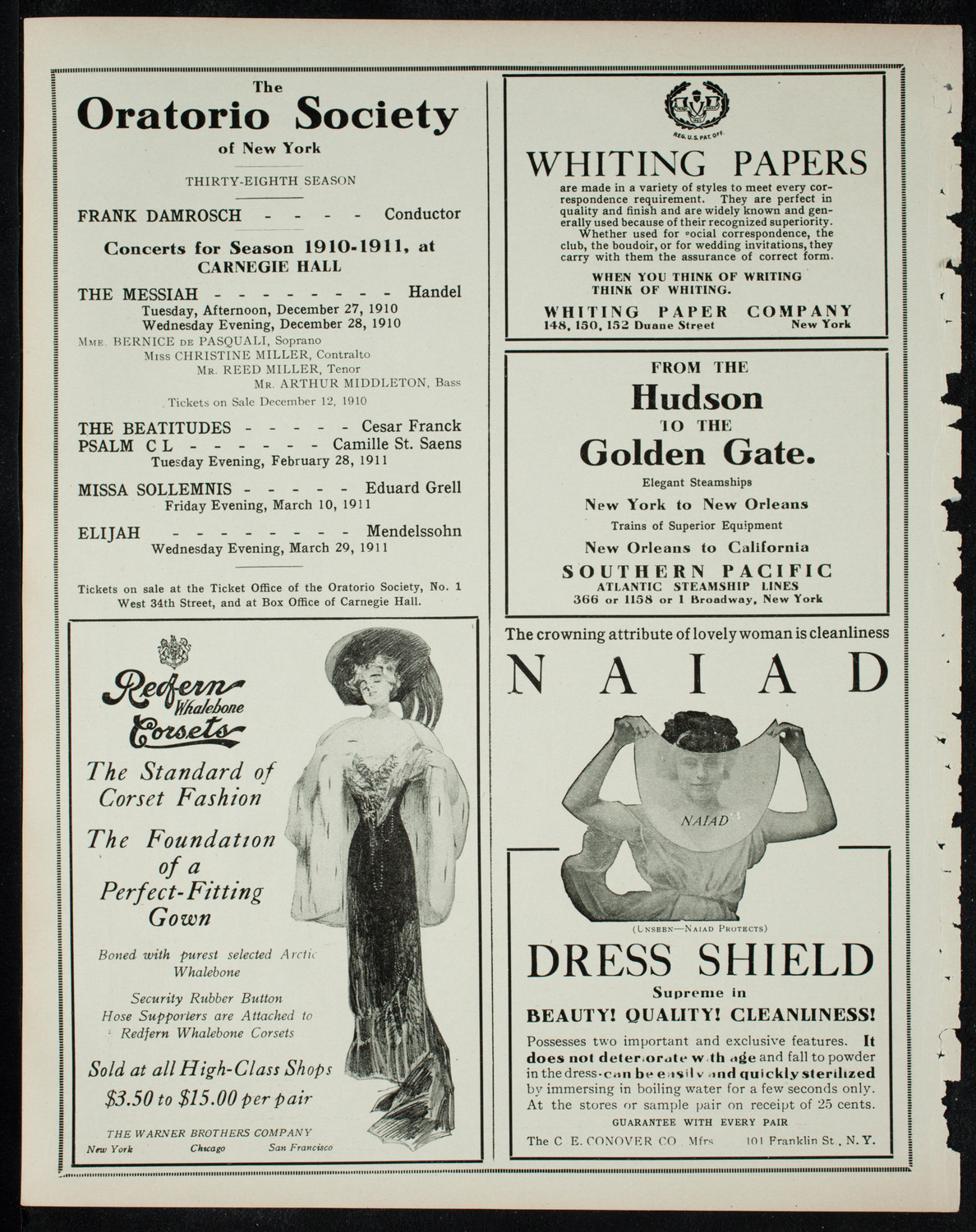 Elmendorf Lecture: Paris, December 12, 1910, program page 2