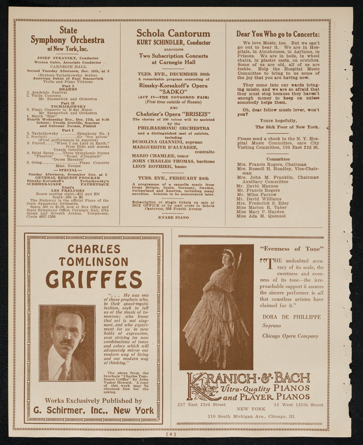 New York Fraihait Gesang Farein and Patterson Fraihait Gesang Farein, December 13, 1924, program page 6